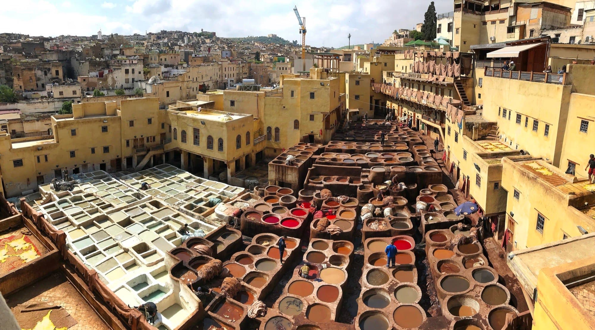 Cuves de la tannerie Chouara, Fès.